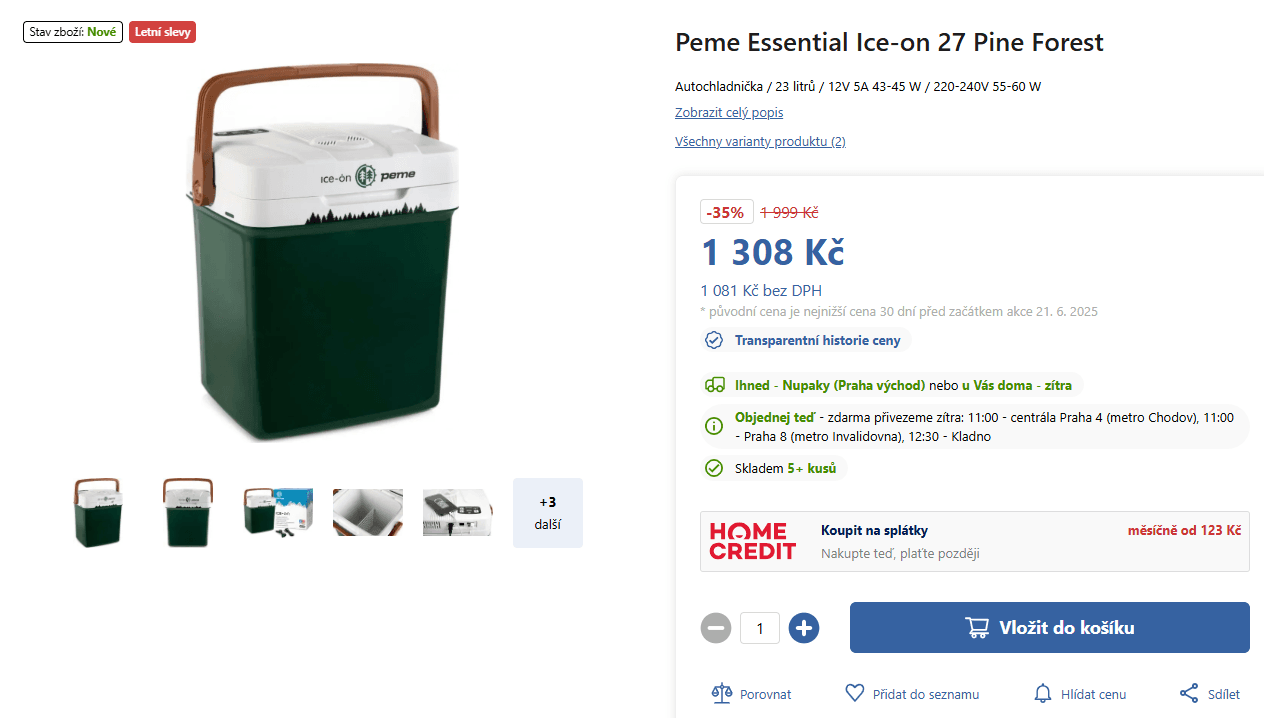 Přenosná lednice (auto) Peme, ohřev, 23l.