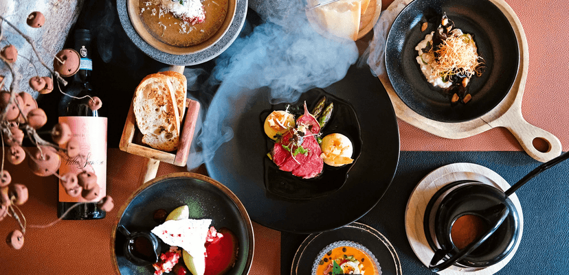 Degustační smoukované menu o 5 chodech v River's smokelab pro 2 osoby 