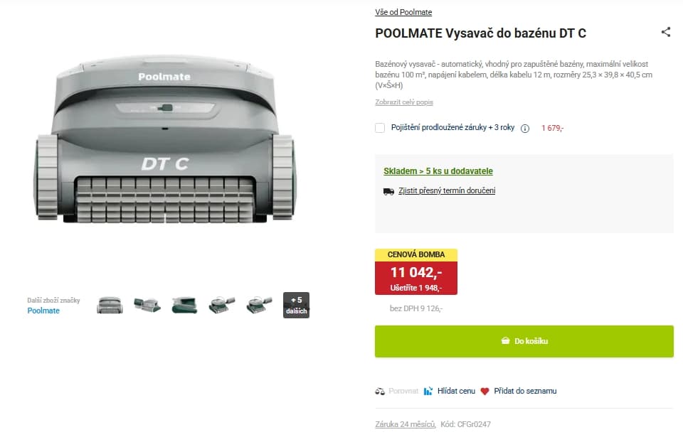 Bazénový vysavač Poolmate