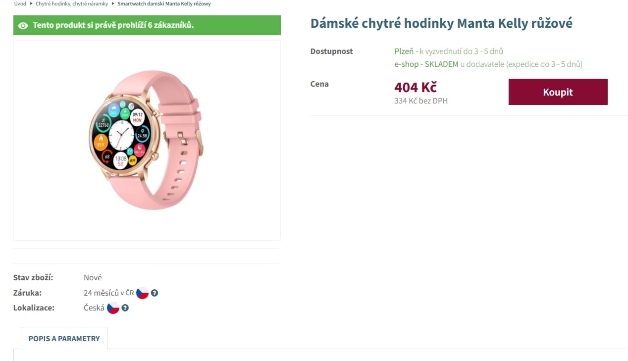 Dámské chytré hodinky Manta Kelly