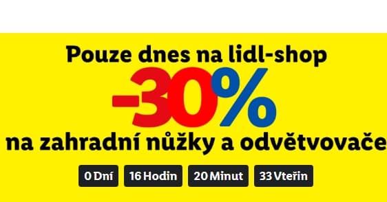 Lidl - -30% na zahradní nůžky a odvětvovače