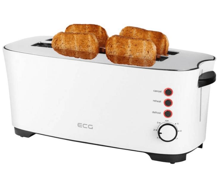 Topinkovač ECG, 4 toasty, bagety