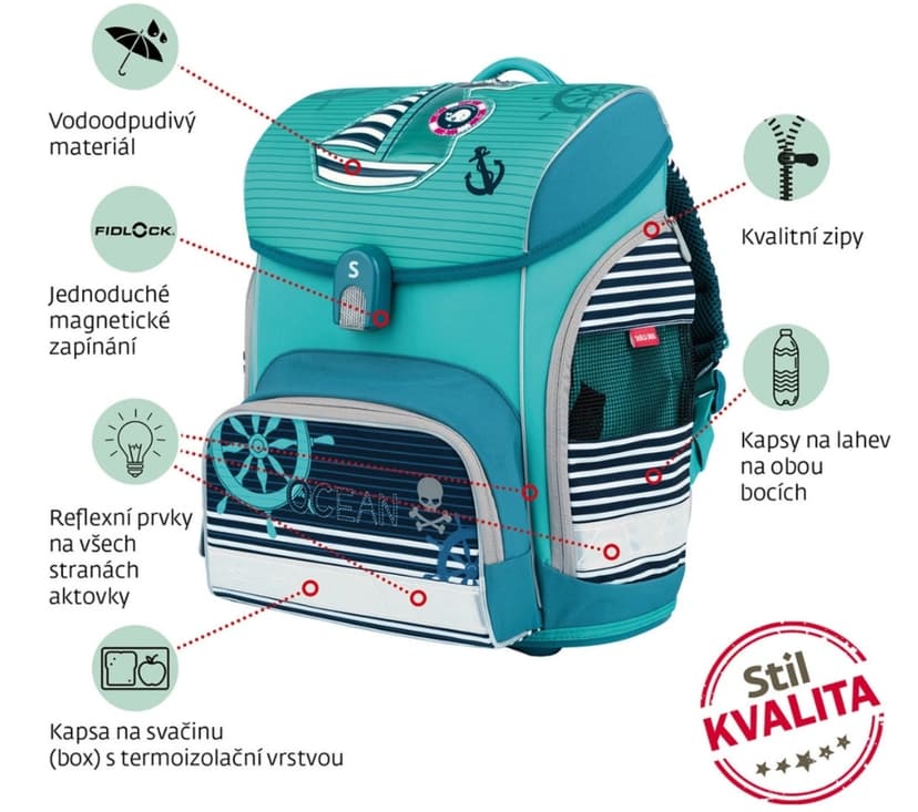 Školní batohy Stil - 6 verzí - 17 a 20 litrů