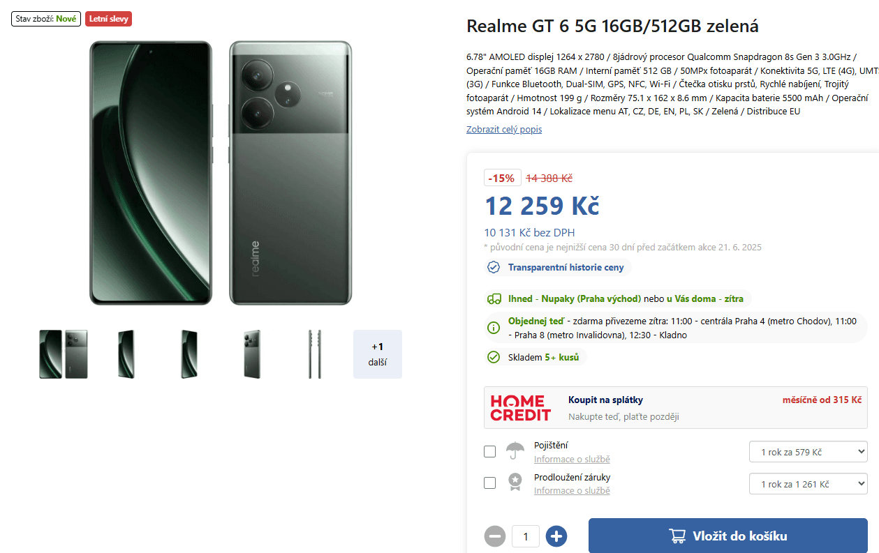 Realme 8x 3GHz, 16/512GB, 6,78", 5G