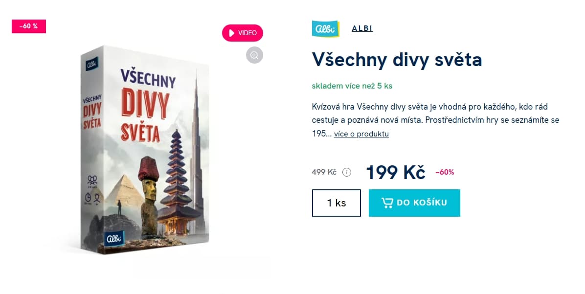 Hra Albi Všechny divy světa