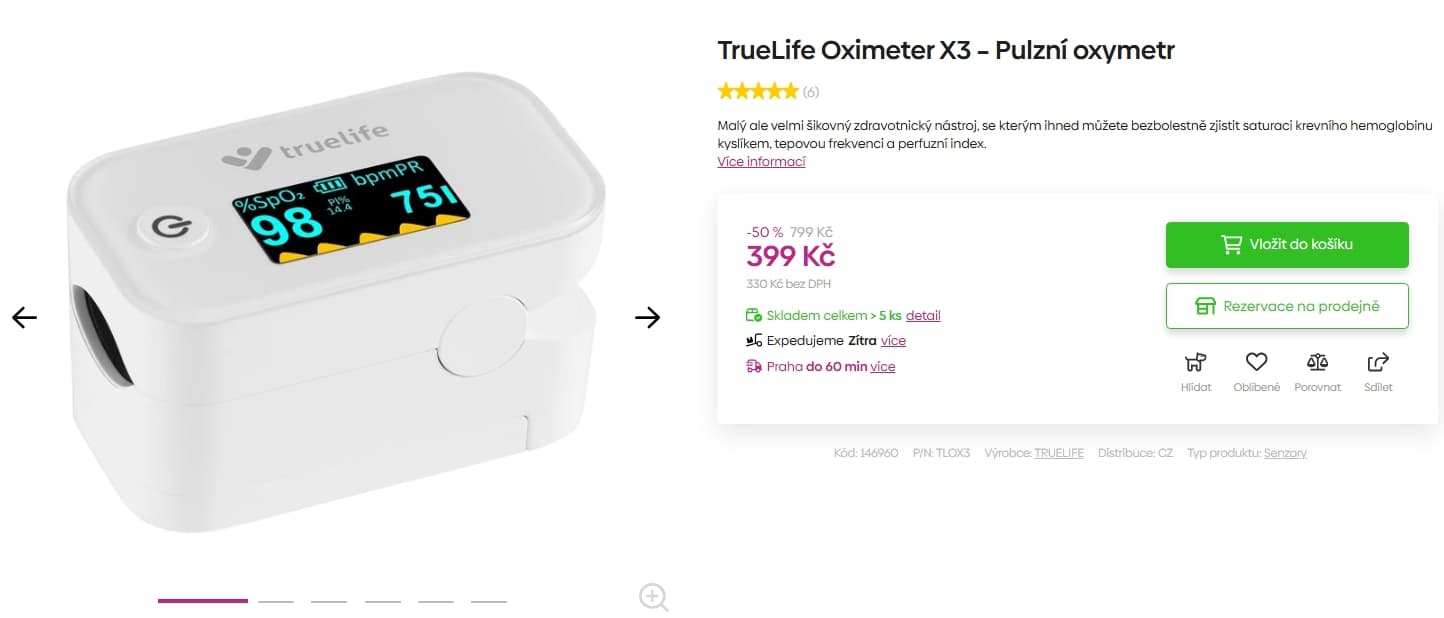 Oxymetr TrueLife X3