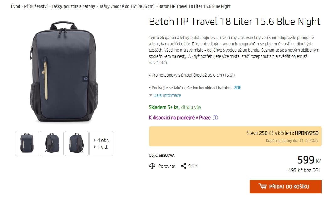 Batoh na 15,6" notebook HP 18 litrů