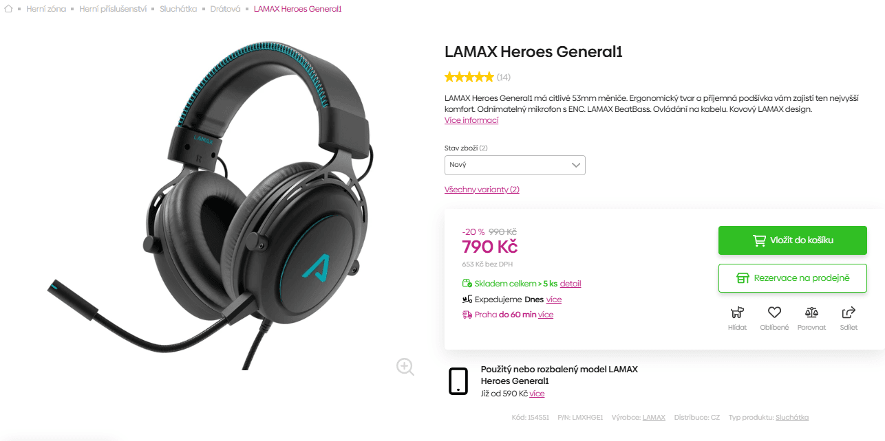 Herní sluchátka Lamax Heroes