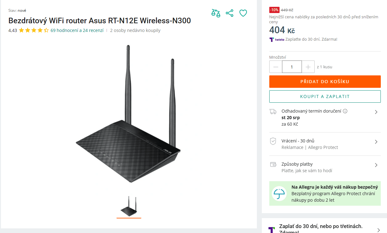 Wifi router Asus N12E