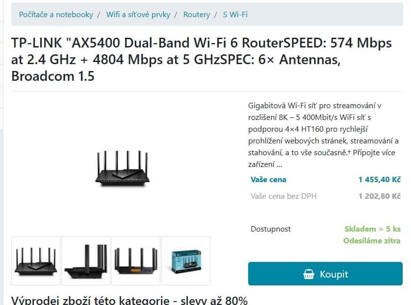 Wifi 6 router TP-Link Archer AX73