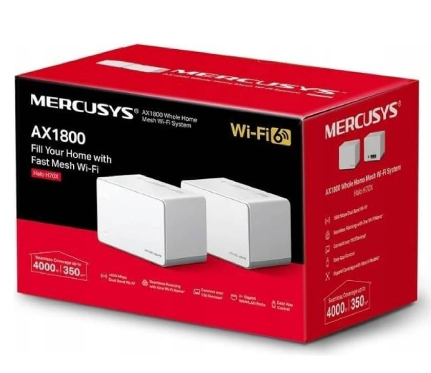 WiFi6 Mesh system Mercusys Halo H70X