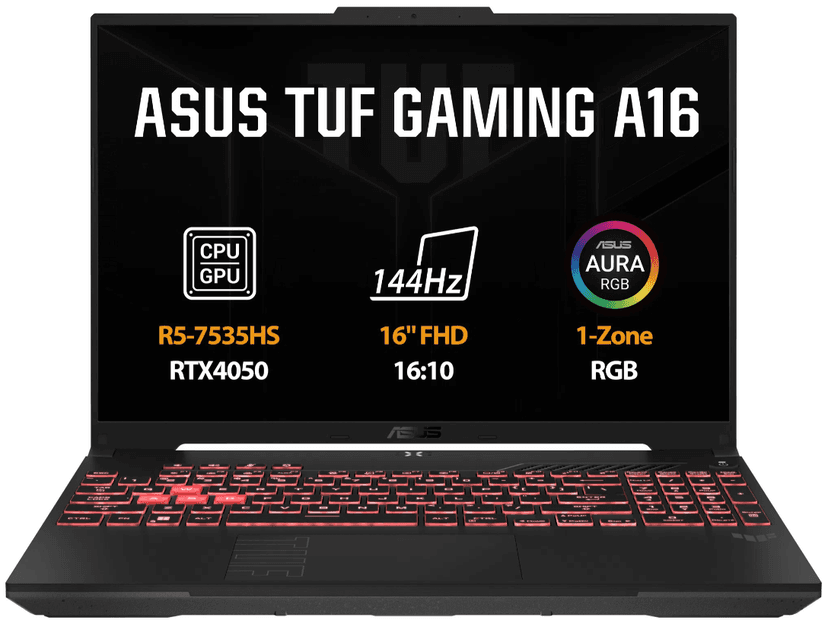Asus 4,55GHz, 16/1000GB, 6GB Nvidia, 16"
