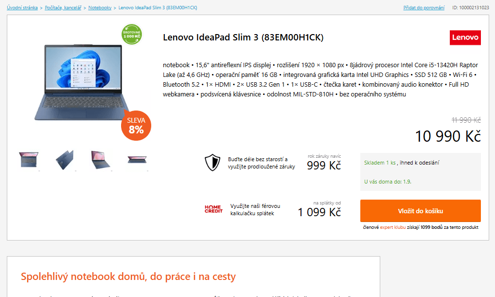 Lenovo i5 4,6GHz, 16/512GB, 15,6"