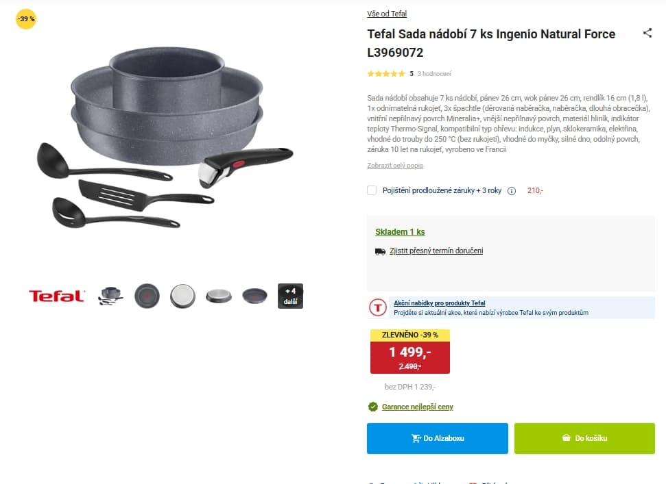 7 dílná sada Tefal Ingenio 