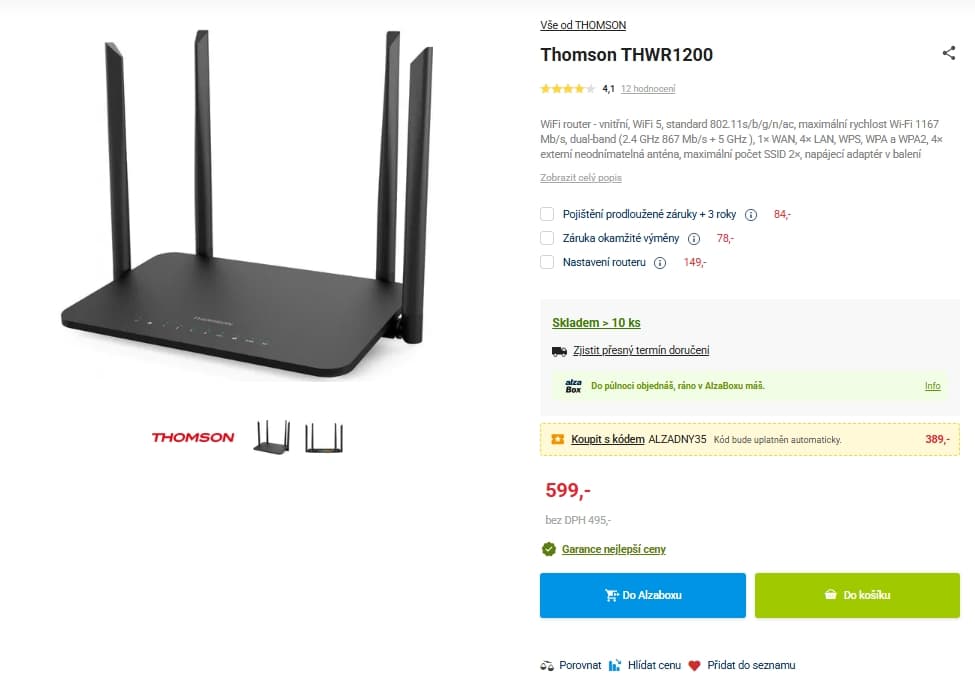 Wifi 5 router Thomson 
