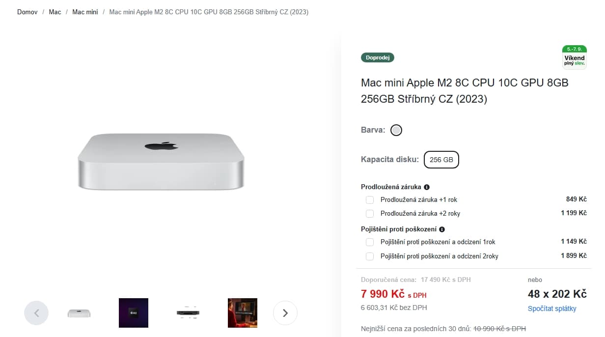 Mini počítač Mac Apple M2 