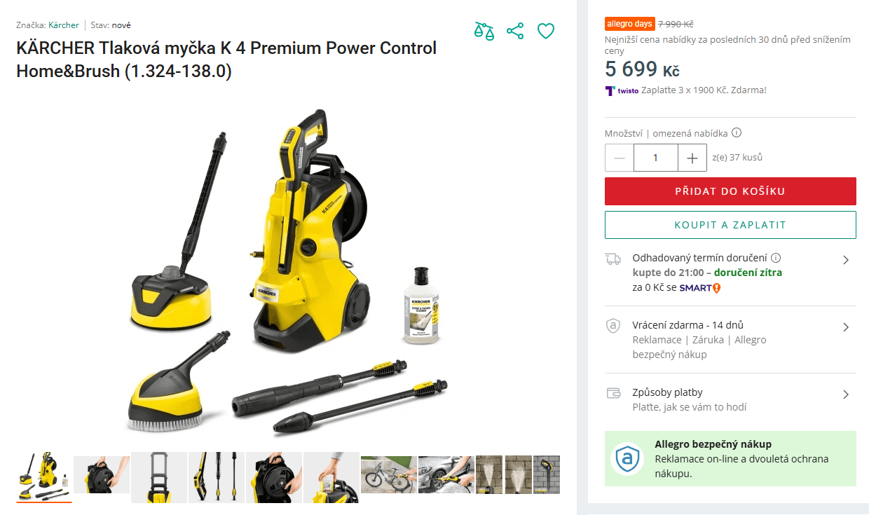 Tlaková myčka KÄRCHER K 4 Premium 