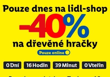 Lidl-shop - sleva 40% na Dřevěné hračky