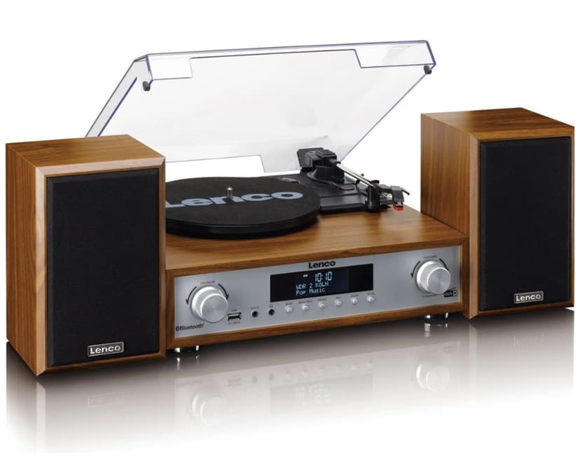 Hi-fi stereo, gramofon, BT, USB Lenco, DAB+