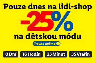 Lidl-shop- sleva 25% na dětskou módu