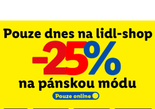 Lidl-shop- sleva 25% na pánskou módu