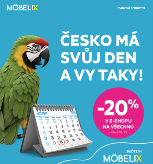 Slevový kód -20% na vše v Mobelix