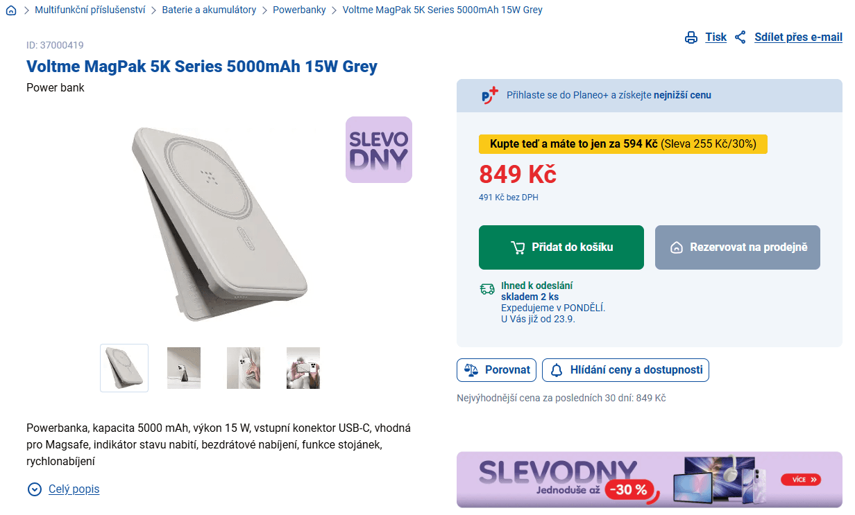 Powerbanka Voltme MagPak 5000 mAh