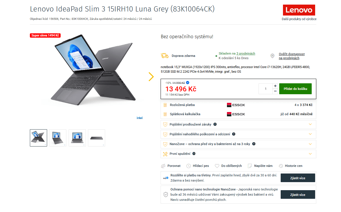 Lenovo i7 4,9GHz, 24/512GB, 15,3"