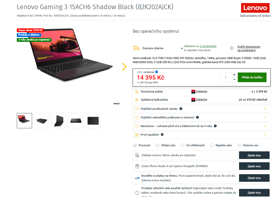 Lenovo 4,2GHz, 16/512 GB, Nvidia 4GB