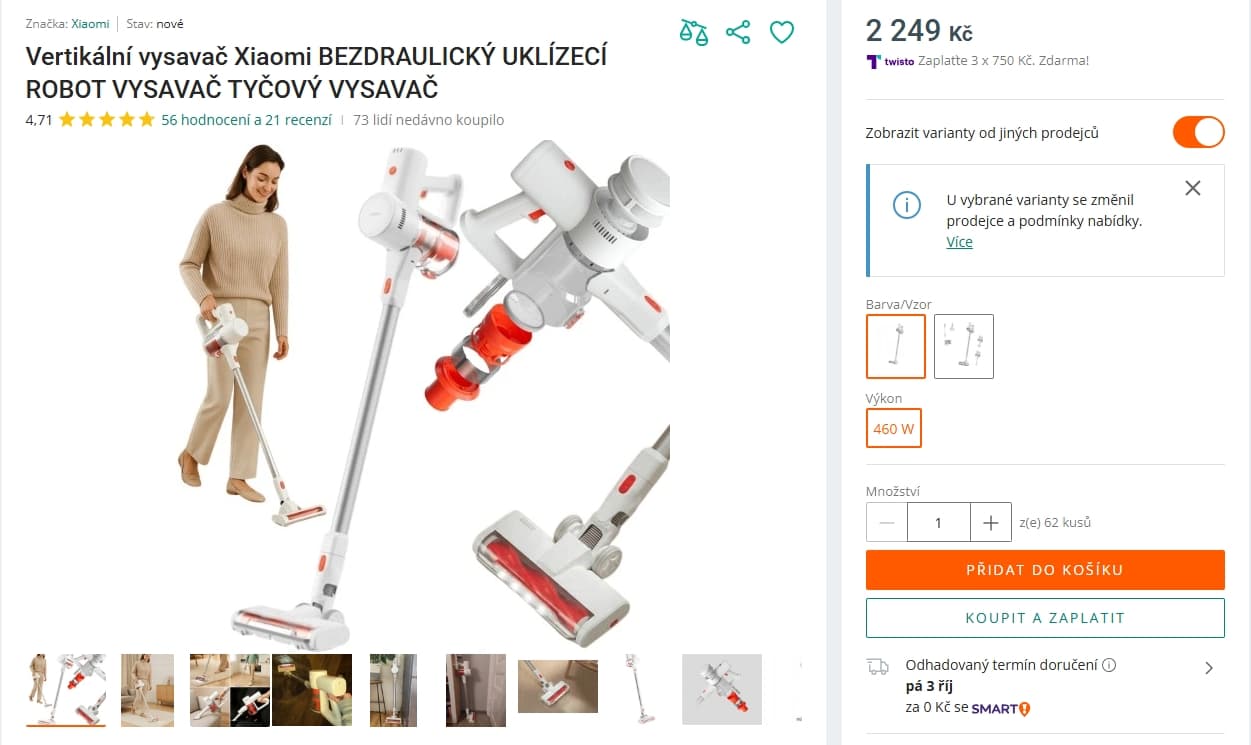 AKU tyčový vysavač Xiaomi G20