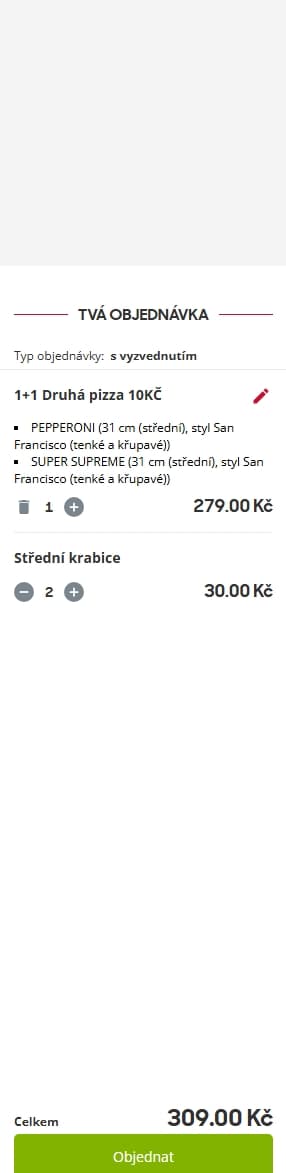 Pizza Hut - druhá pizza za 10 Kč