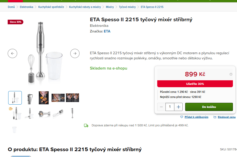 Tyčový mixér ETA Spesso II