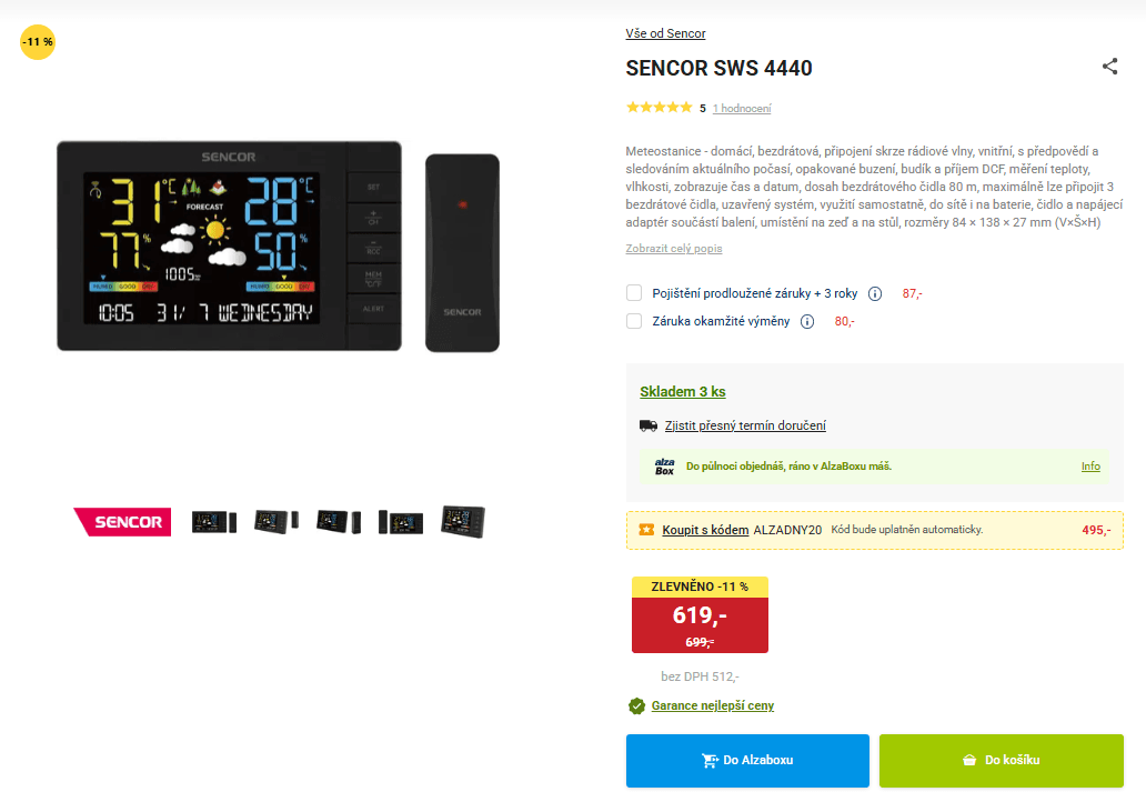 Meteostanice SENCOR SWS 4440