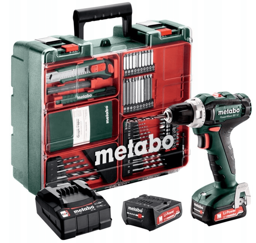 Set vrtačky, 2x aku, nabíječky Metabo PowerMaxx 