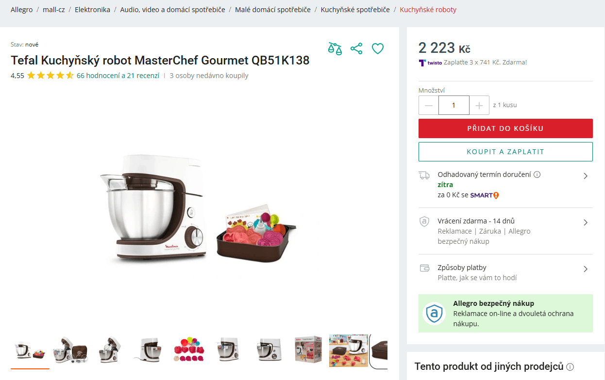 Kuchyňský robot Tefal MasterChef