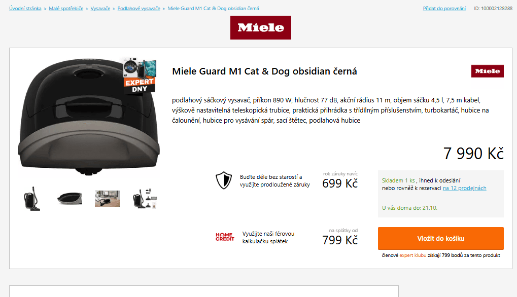 Vysavač Miele Guard M1 Cat & Dog