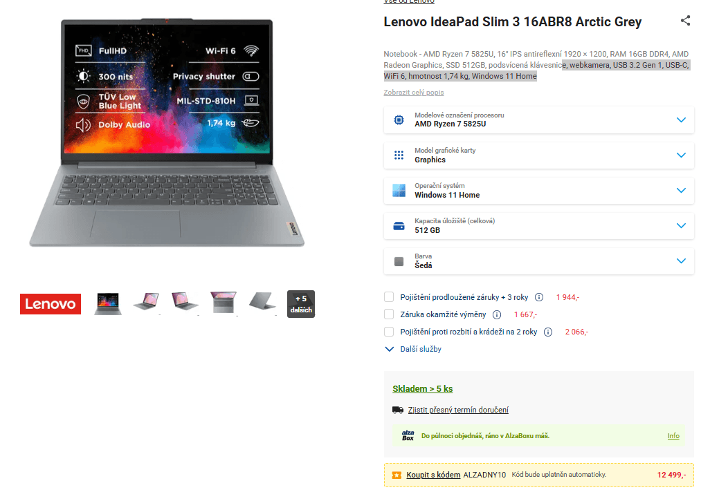 Lenovo 4,5GHz, 16/512GB, 16", Wifi6