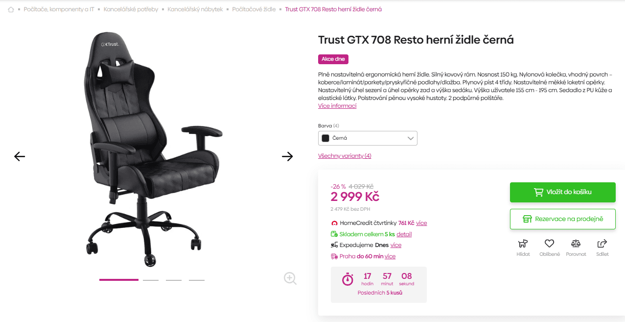 Herní / kancelářské křeslo Trust