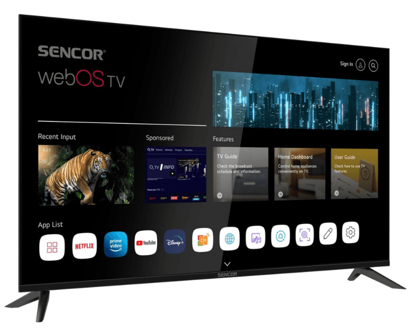 4K Smart TV, 126 cm, Sencor
