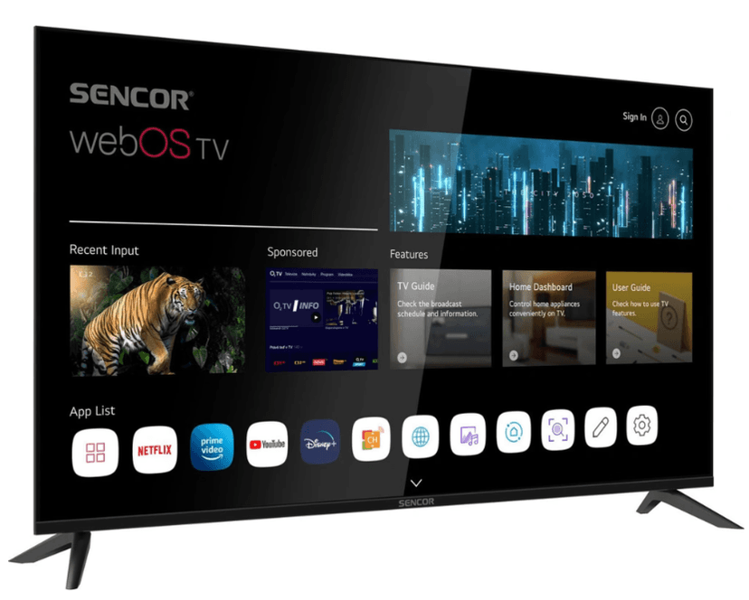 4K Smart TV, 126 cm, Sencor