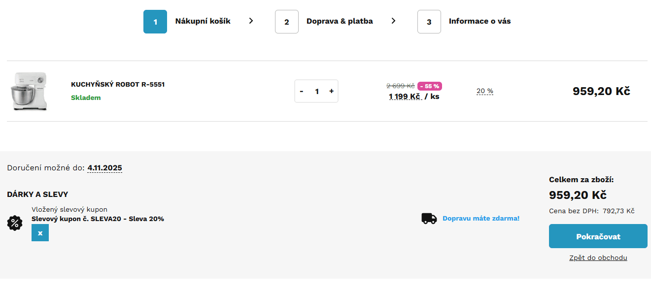 Kuchyňský robot Rohnson 3,5l, planetární