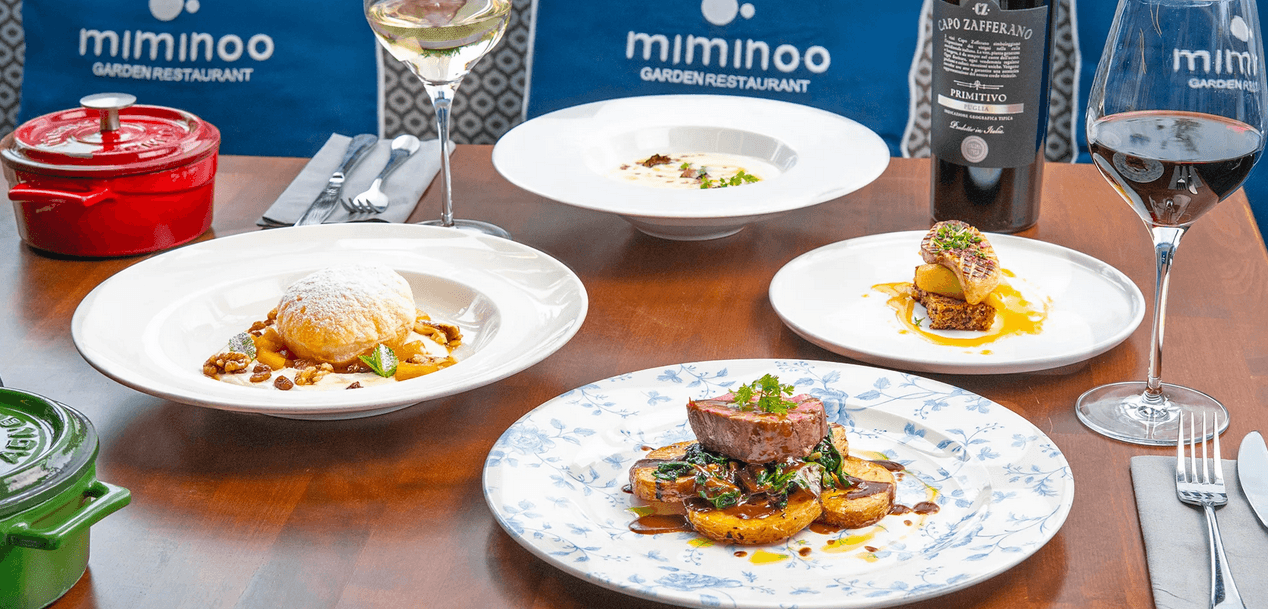 4chodové degustační menu v restauraci Miminoo a vstup na vyhlídku Žižkovské věže pro 2 osoby 