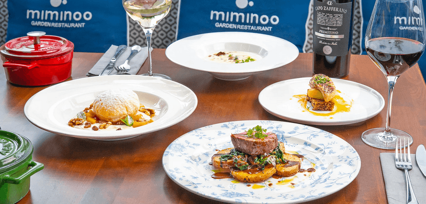 4chodové degustační menu v restauraci Miminoo a vstup na vyhlídku Žižkovské věže pro 2 osoby 