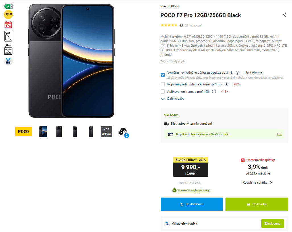 Poco 8x 3,3GHz, 12GB RAM, 6,67", NFC