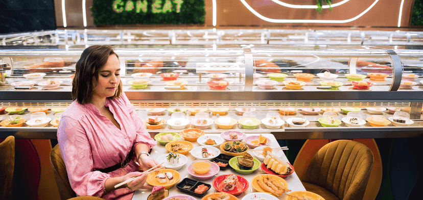 1,5 hodiny running sushi v libereckém OC Géčko: sushi, gril, mořské plody i dezerty