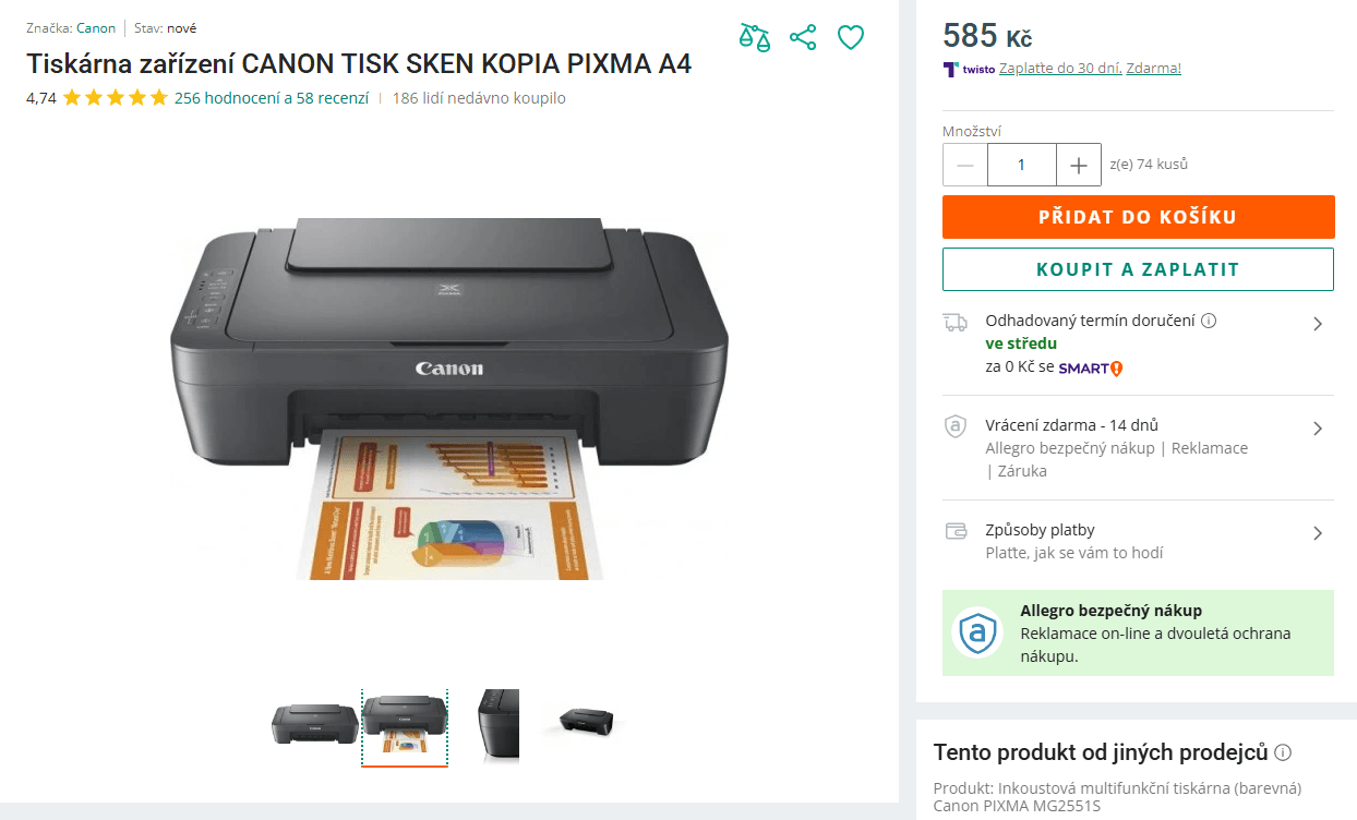  Ink. barva multifunkce Canon