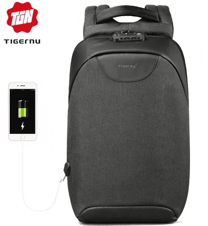 Batoh Tigernu, 15.6'', USB, TSA