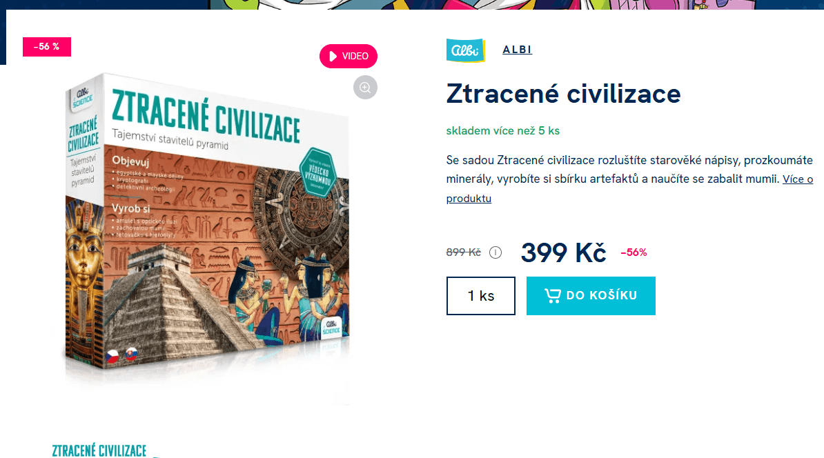 Objevitelská sada Albi - Ztracené civilizace