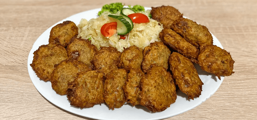 Vepřová panenka Ondráš v bramboráku a chodské zelí až pro 4 osoby