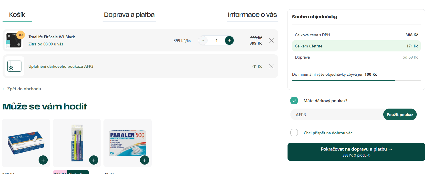 Chytrá diagnostická váha Truelife, 20 indexů